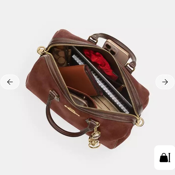 NWT Coach Suede Rowan Large Satchel Bag - Picture 14 of 15